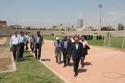 Visiting executive committee from holding place of integrated celebration