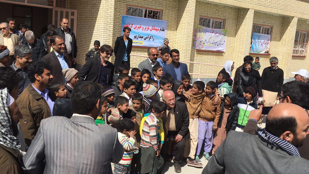 Construction of school by Dr. Borumand for deprived villages. In Sistan baluchestan 